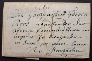 1784 Meharin Frankreich nach Bremgarten Vorphilatelie