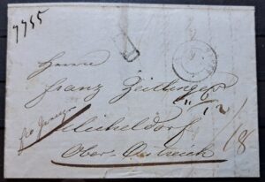 Vevey nach Kirchdorf, Österreich, 1842, eingefasstes P.P.