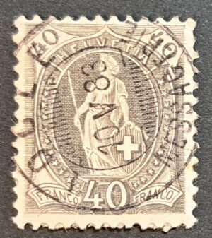 SBK 69A Vollstempel Locle Messagerie 1883