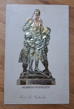 Tolle Pestalozzi Prägekarte, ungelaufen, ca. 1900