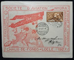 NHORA Ganzsache La Chaux-de-Fonds nach Lausanne 1927