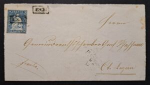 Strubel 23G mit seltenem Stempel Aeschi - Teilbrief