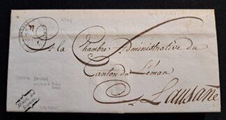 Helvetik Bern - Lausanne 1801 Ministre des Arts & Sciences