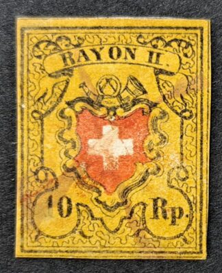 Top Rayon II Stein A1 Mittel Tabak mit Abart, Attest Hermann